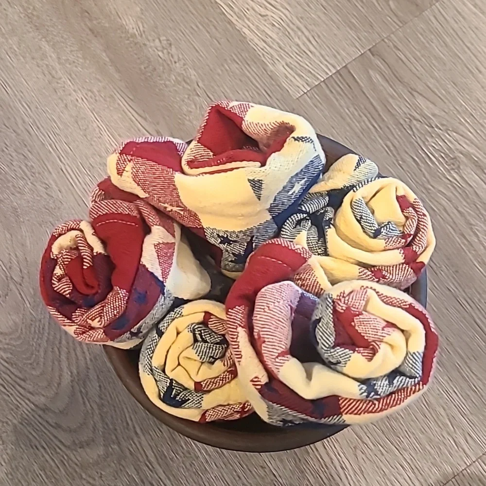 Americana Flower Pot Bundle with Napkins